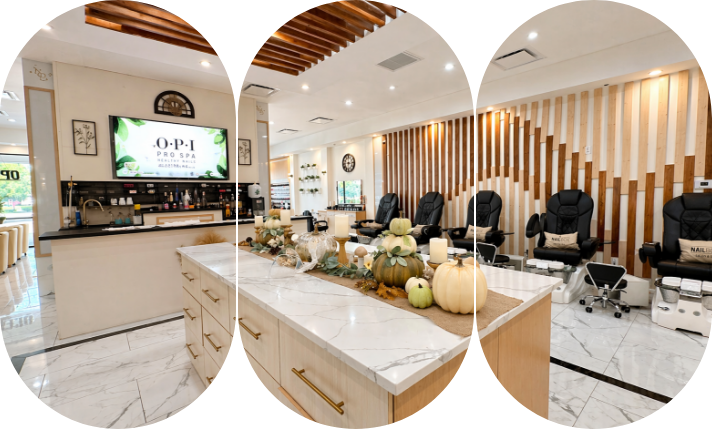 Professional nail technician working on client at Nail Box Salon Allen