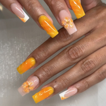 Beautiful manicure design by Nail Box Salon Allen